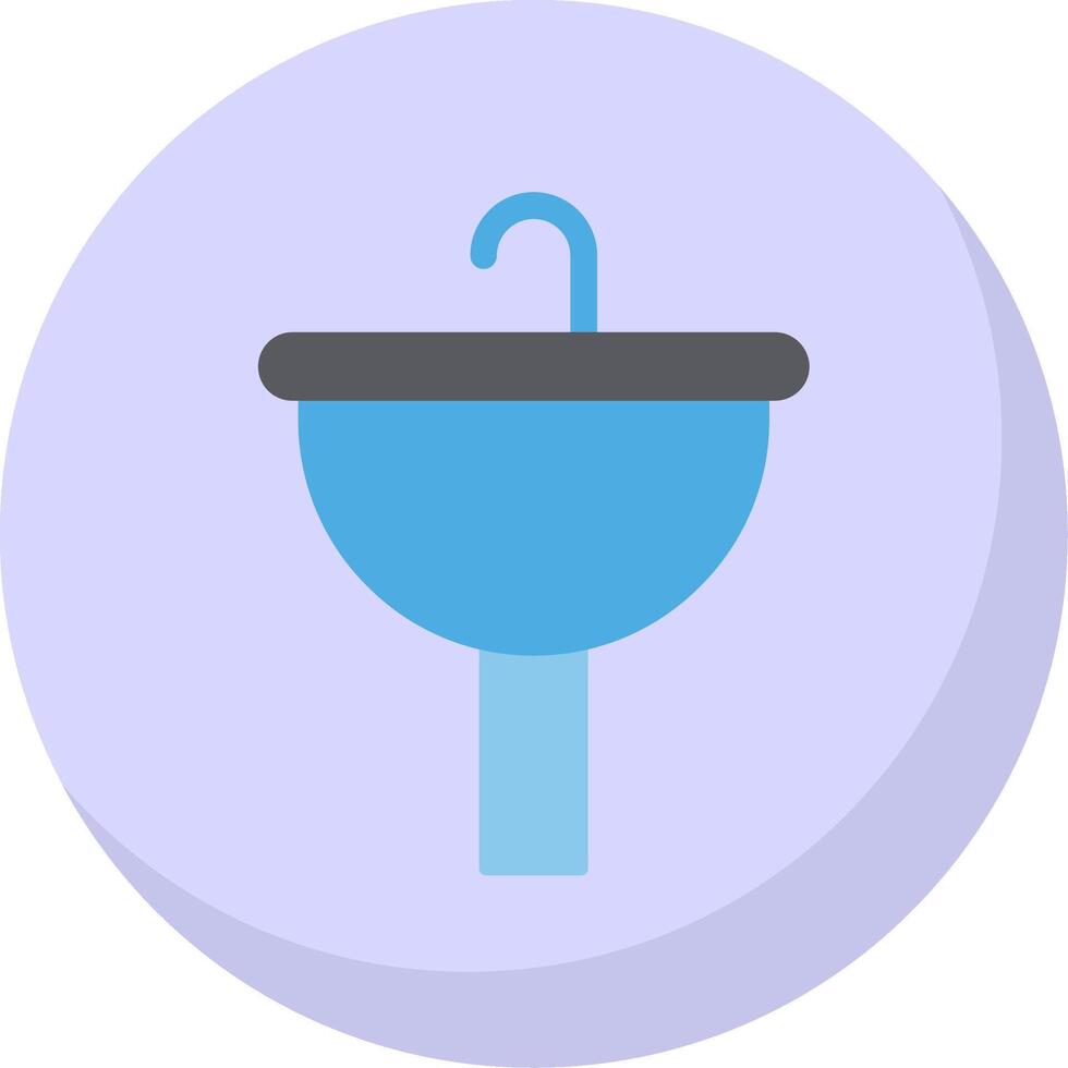 Sinking Flat Bubble Icon vector