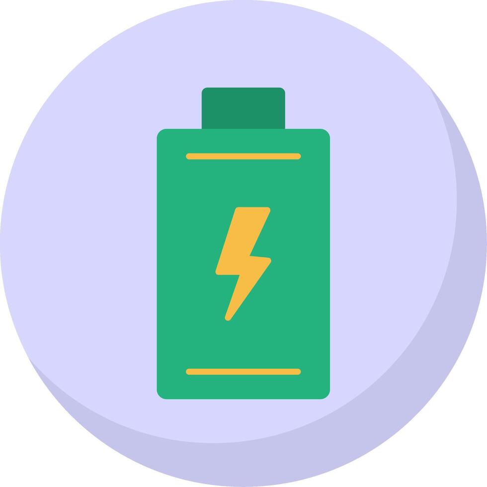 Battery Flat Bubble Icon vector