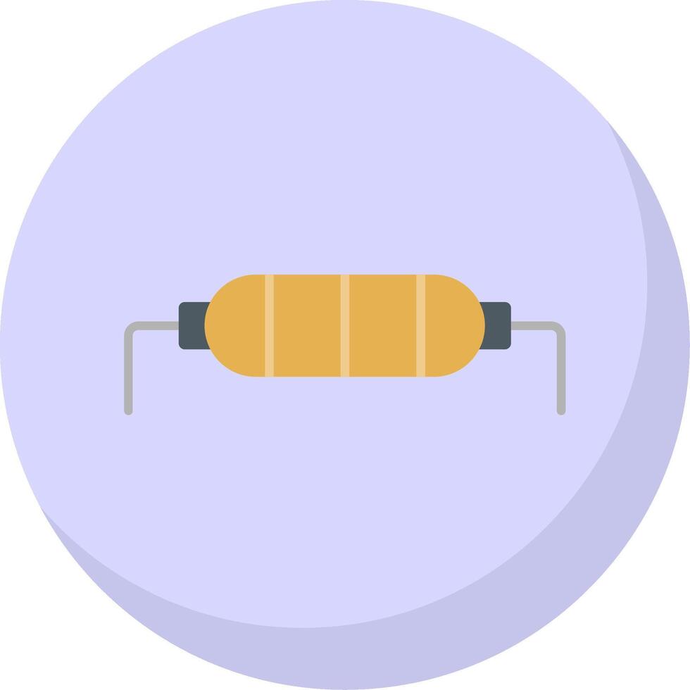 Resistor Flat Bubble Icon vector