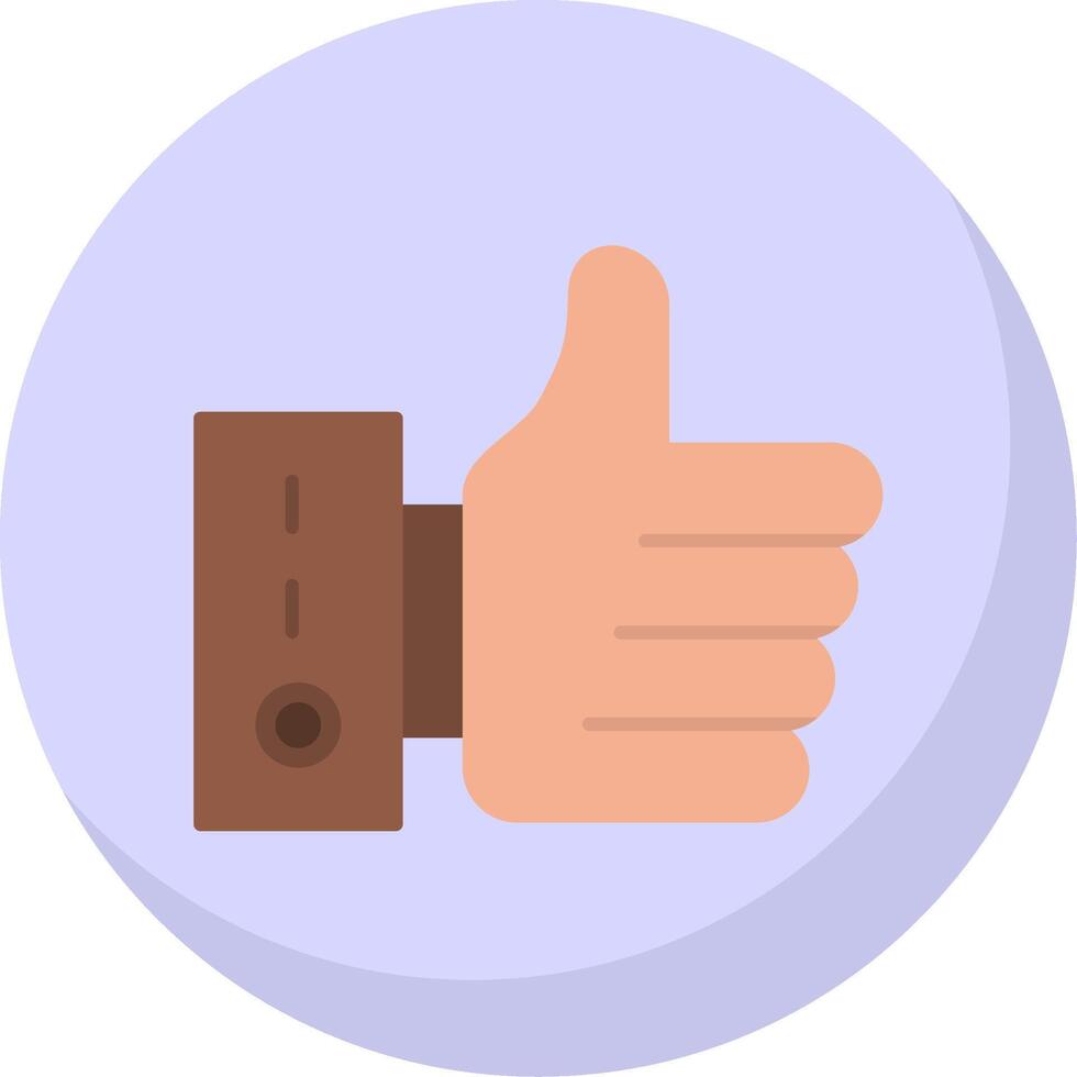 Thumb Up Flat Bubble Icon vector