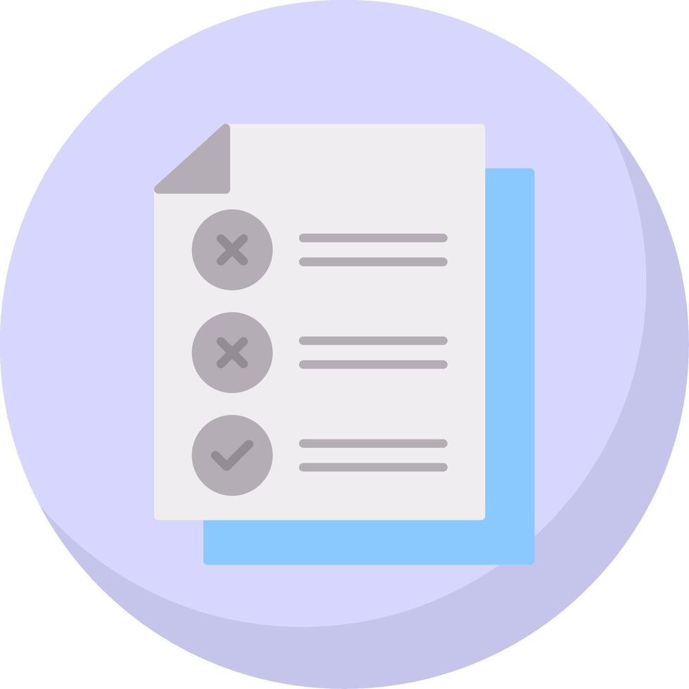 Check List Flat Bubble Icon vector