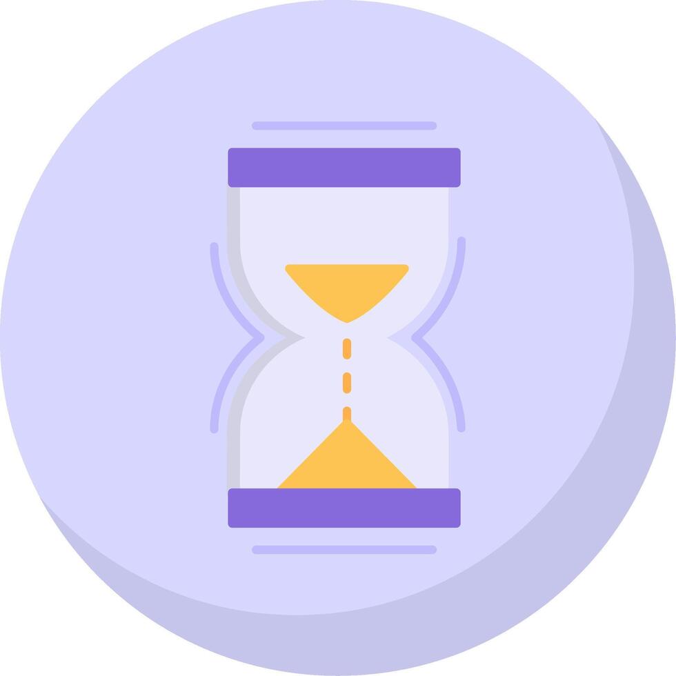 Hour Glass Flat Bubble Icon vector