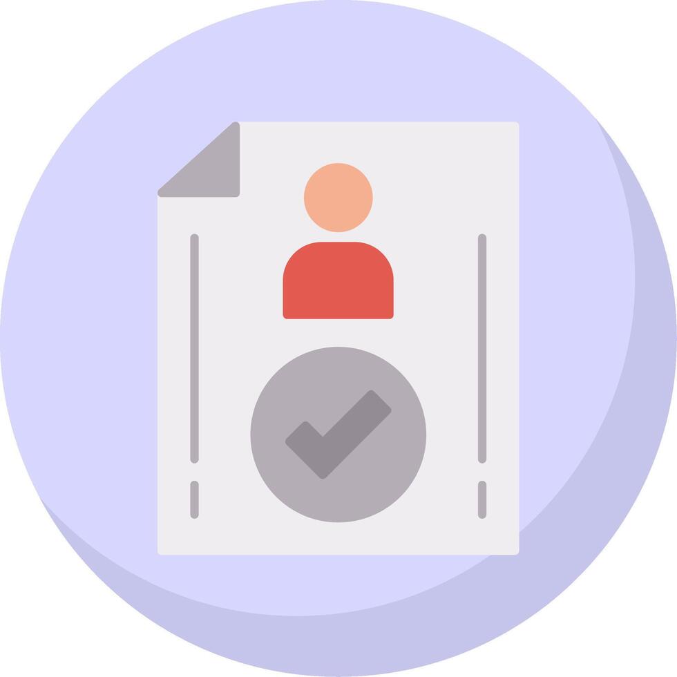 Verified Flat Bubble Icon vector