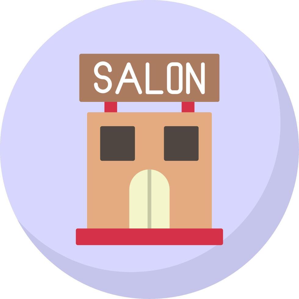 Salon Flat Bubble Icon vector