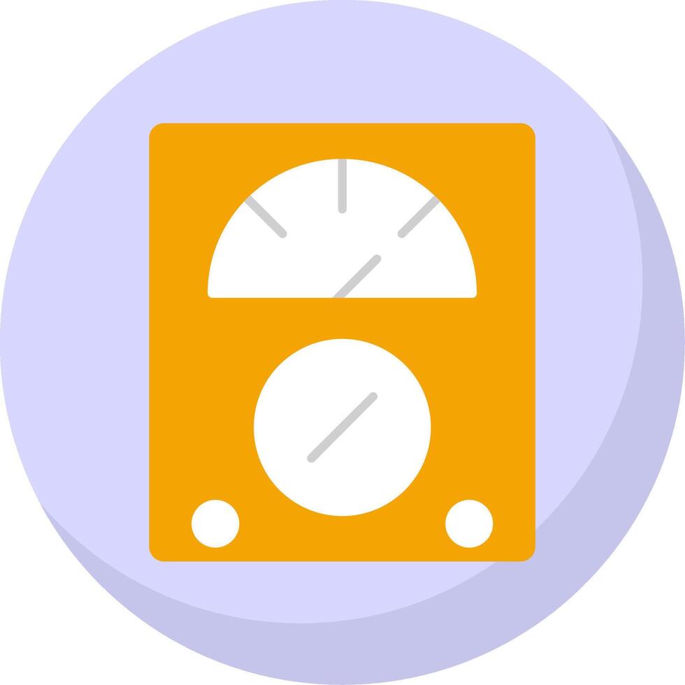 Voltmeter Flat Bubble Icon vector