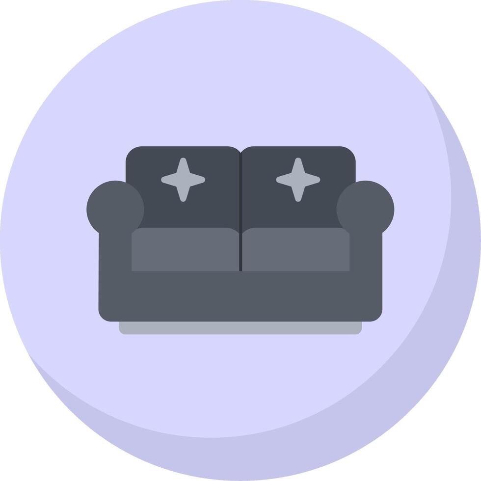 Couch Flat Bubble Icon vector