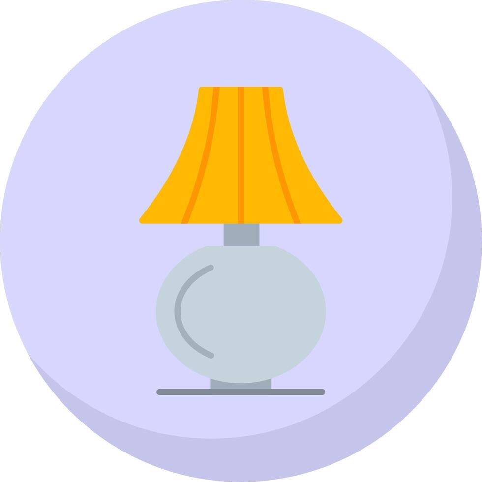 mesa lámpara plano burbuja icono vector