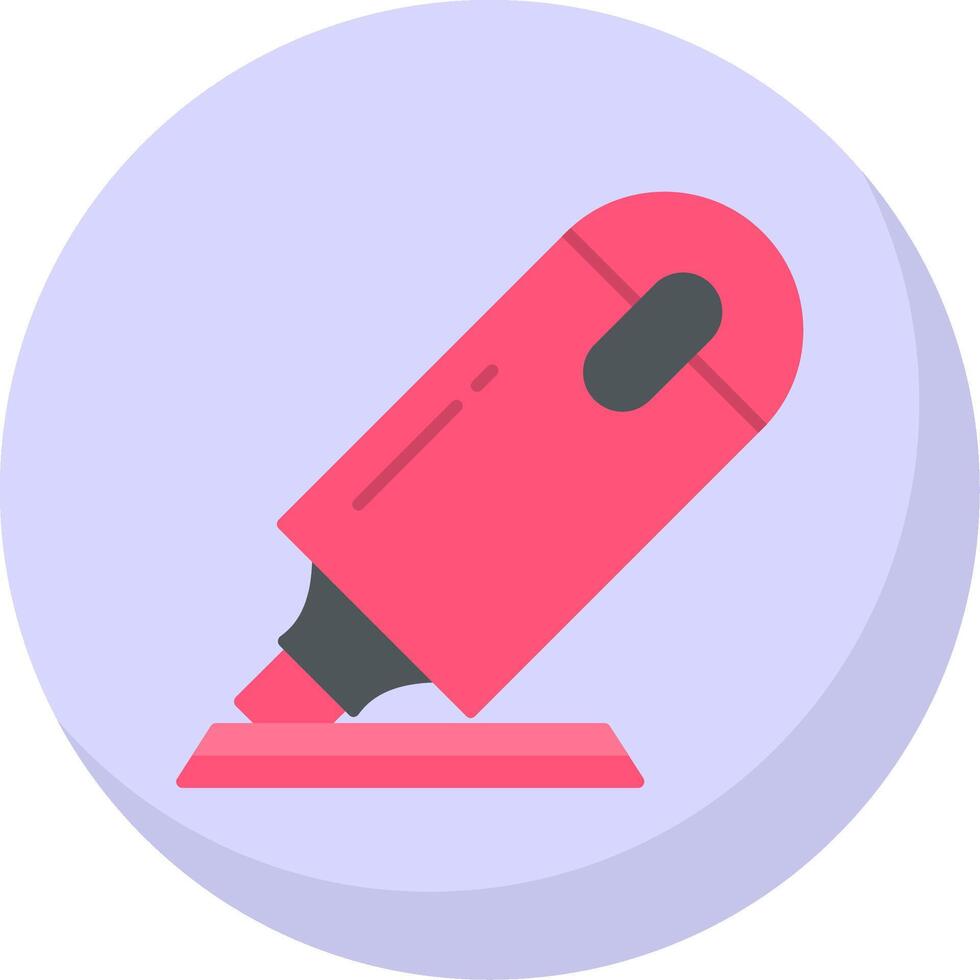 Highlighter Flat Bubble Icon vector