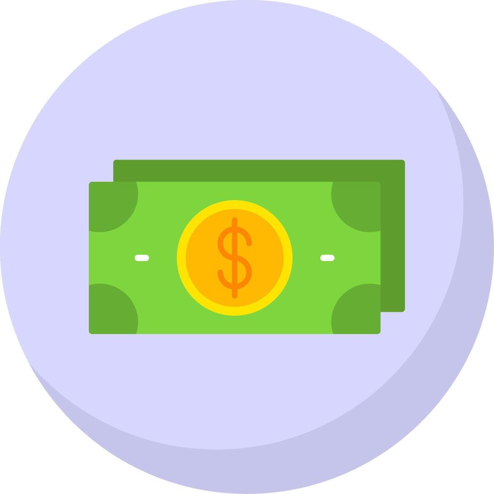 dinero plano burbuja icono vector