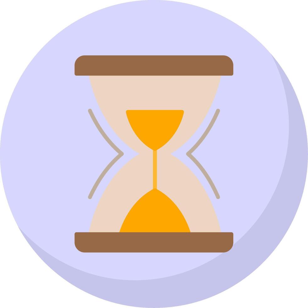 Hourglass Flat Bubble Icon vector