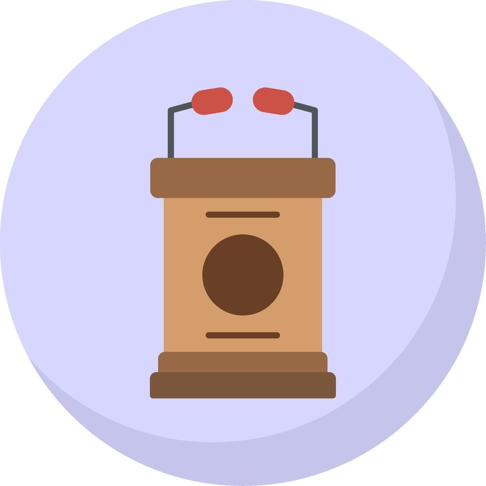 Lectern Flat Bubble Icon vector
