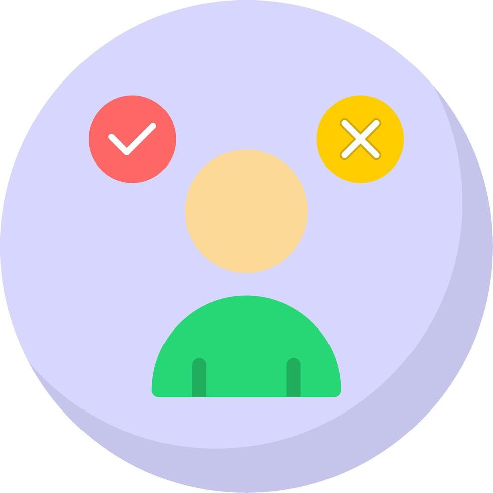 Decision Making Flat Bubble Icon vector