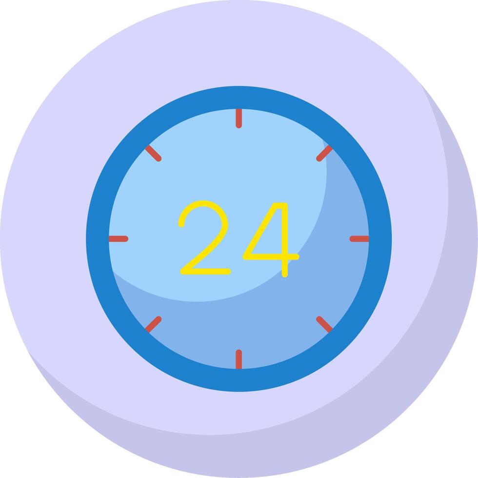 24 Hours Flat Bubble Icon vector