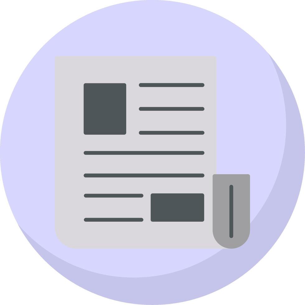 Article Flat Bubble Icon vector