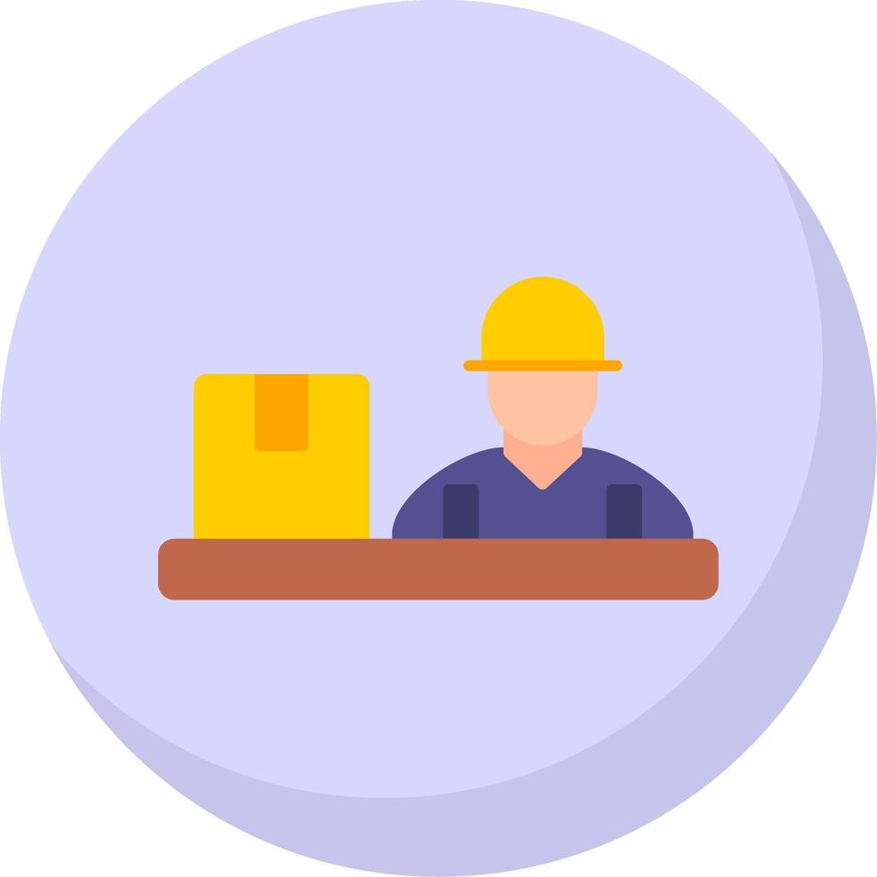 Assembling Flat Bubble Icon vector