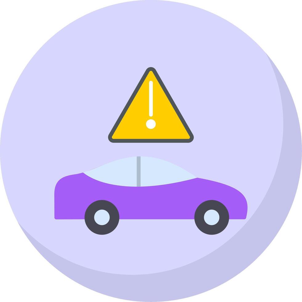 Traffic Jam Flat Bubble Icon vector