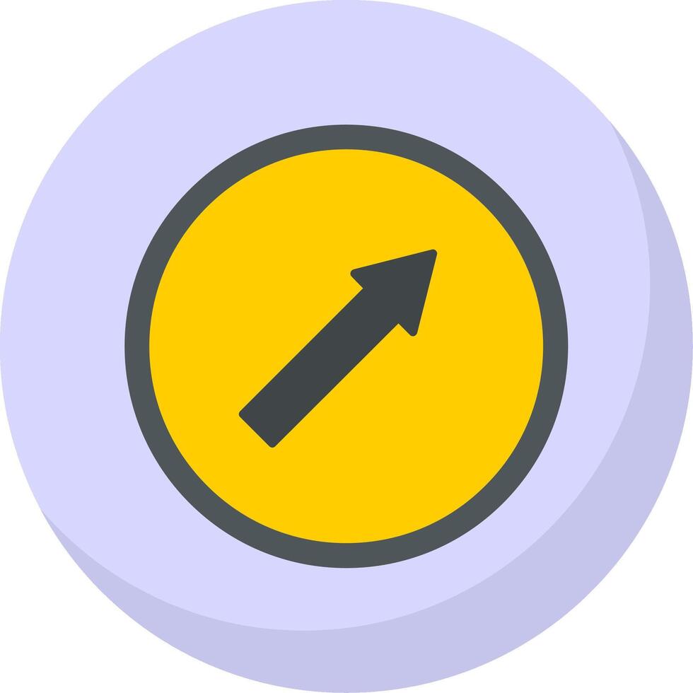 keep Right Flat Bubble Icon vector