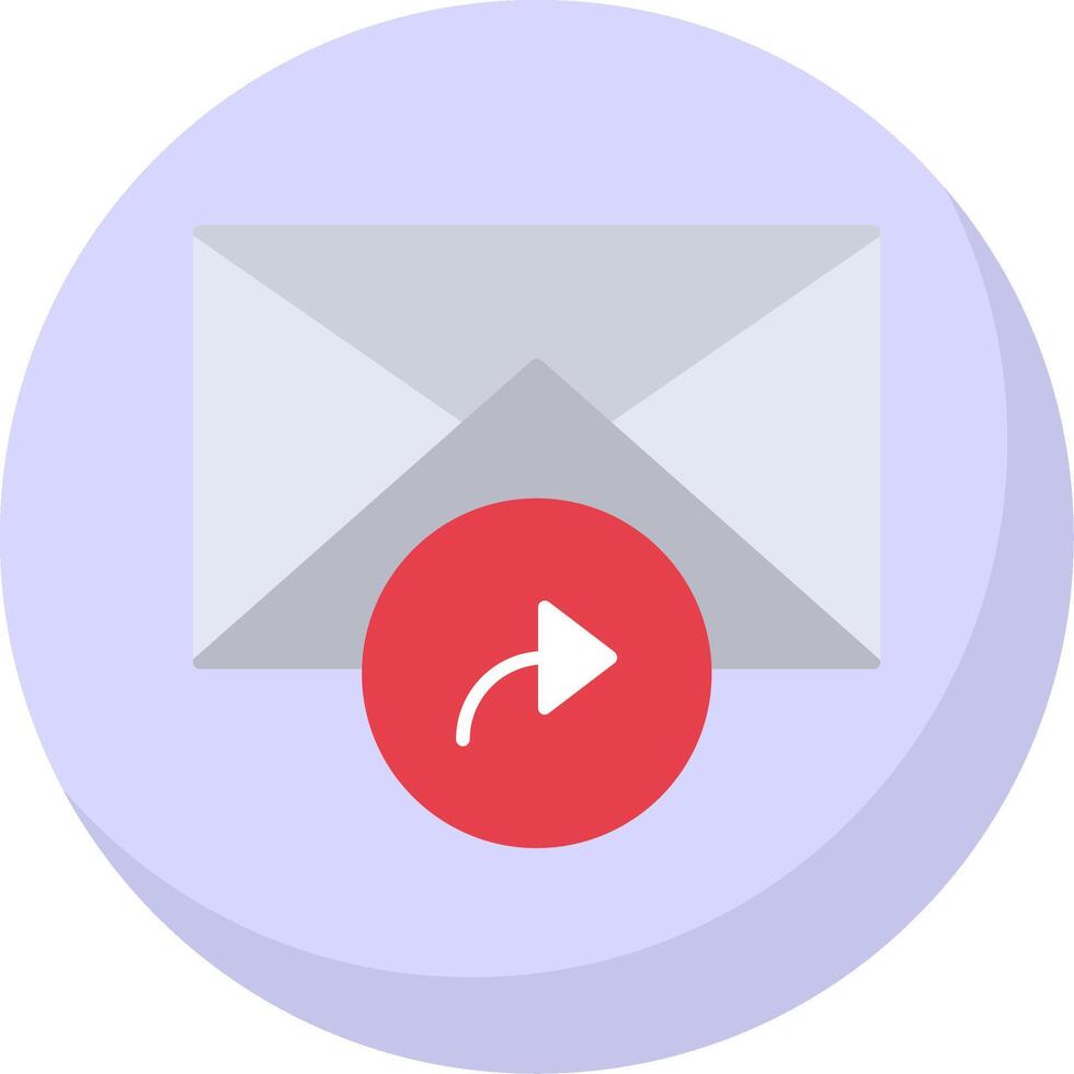 Forward Flat Bubble Icon vector