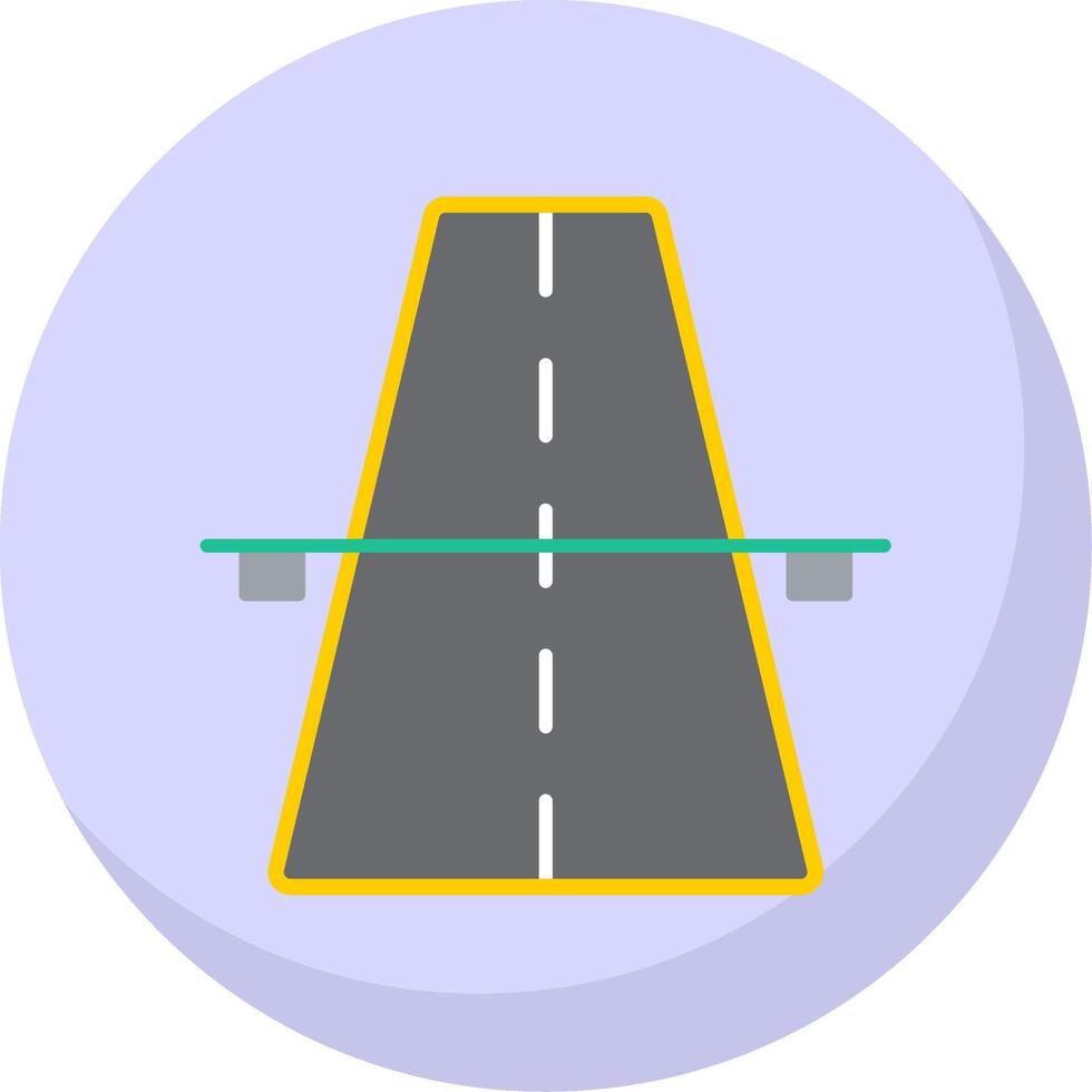 autopista plano burbuja icono vector