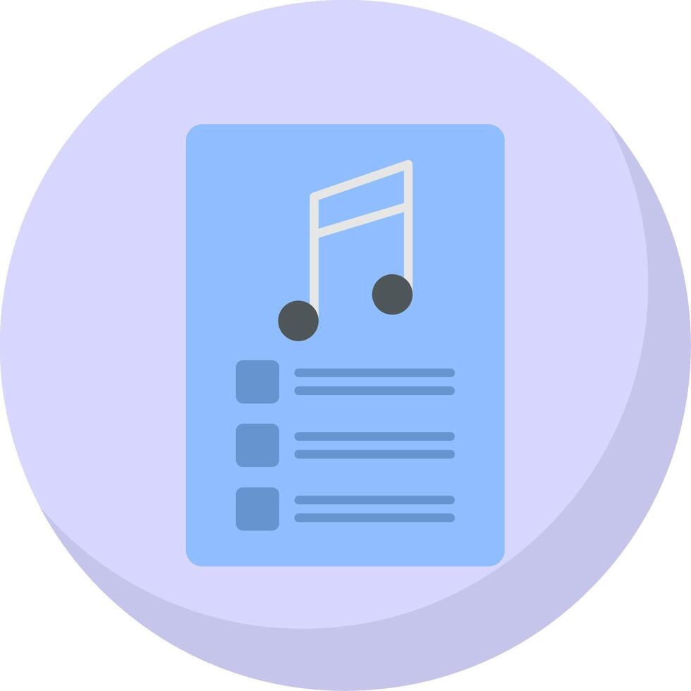 PlayList Flat Bubble Icon vector