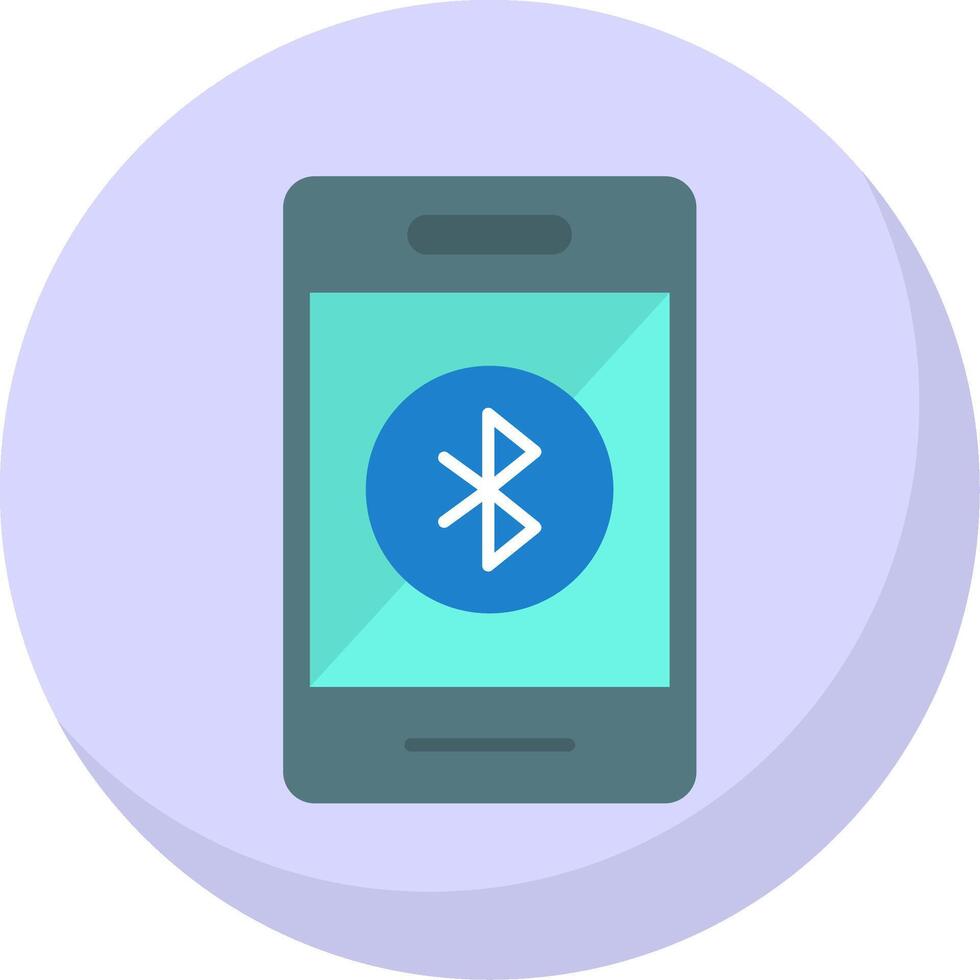Bluetooth Flat Bubble Icon vector