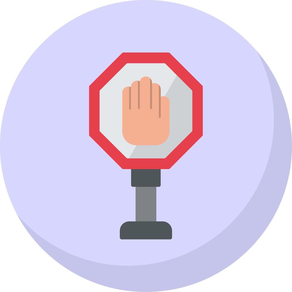 Stop Sign Flat Bubble Icon vector