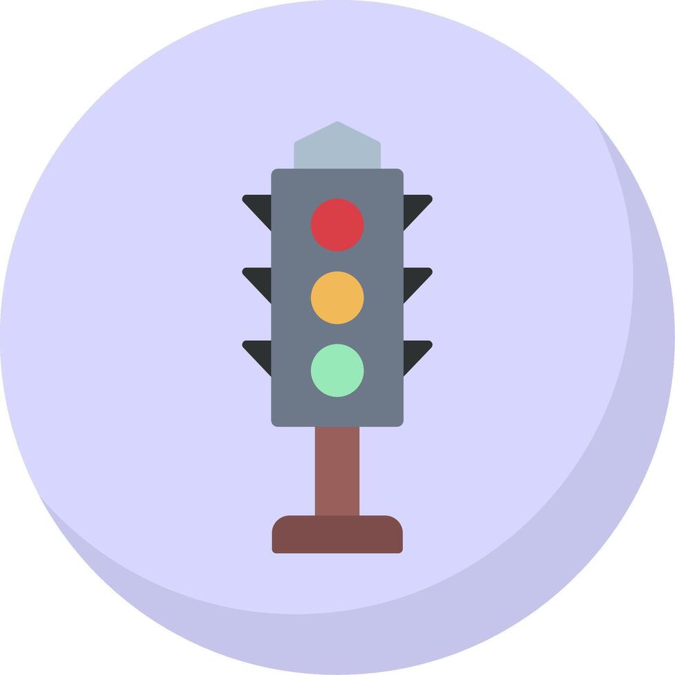 Traffic Lights Flat Bubble Icon vector