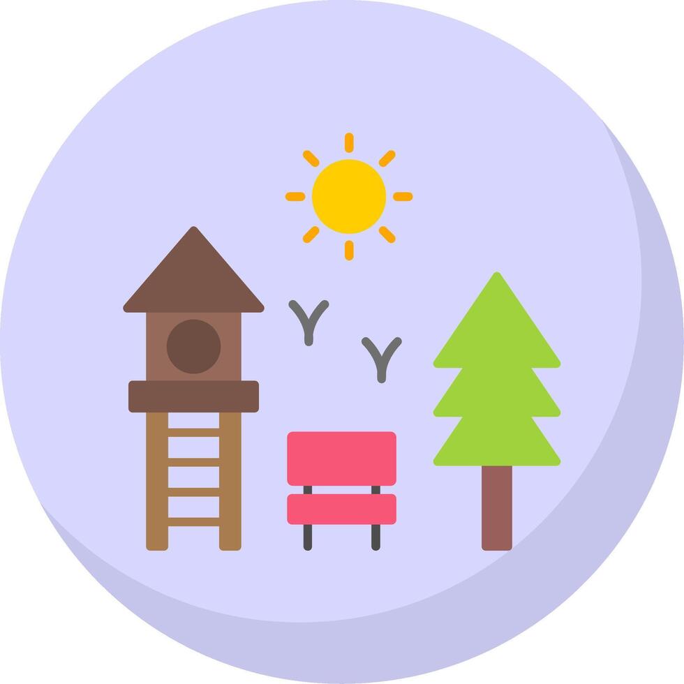 Playground Flat Bubble Icon vector