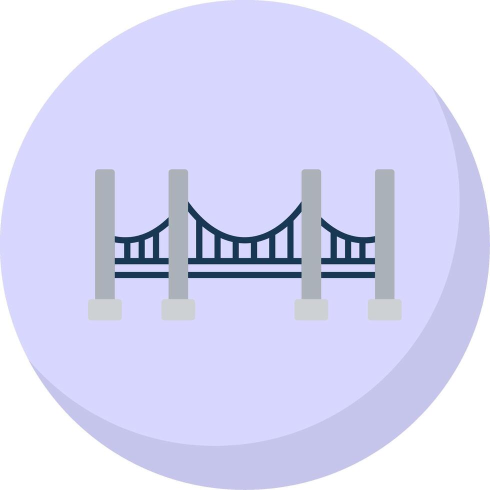 Bridge Flat Bubble Icon vector