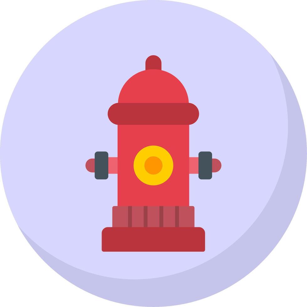 Fire Hydrant Flat Bubble Icon vector