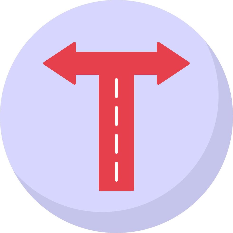 Crossroad Flat Bubble Icon vector