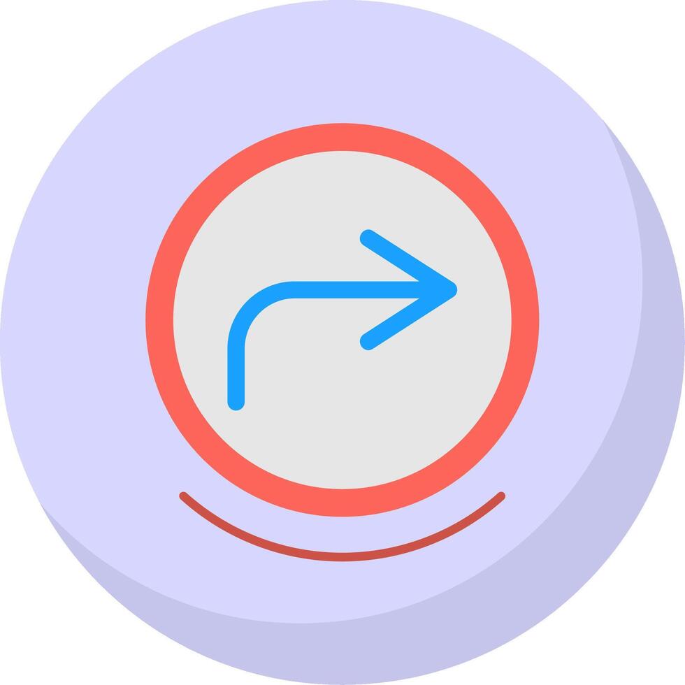 Forward Flat Bubble Icon vector