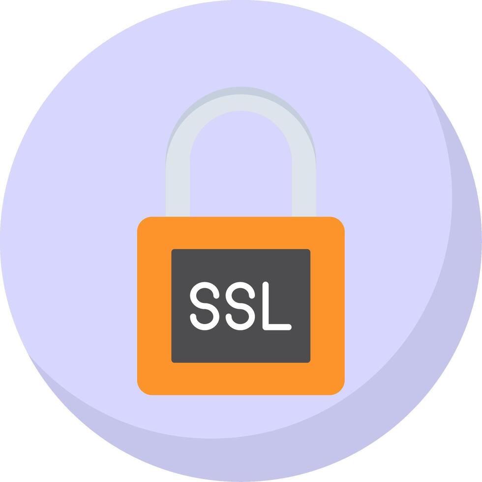 SSL Flat Bubble Icon vector