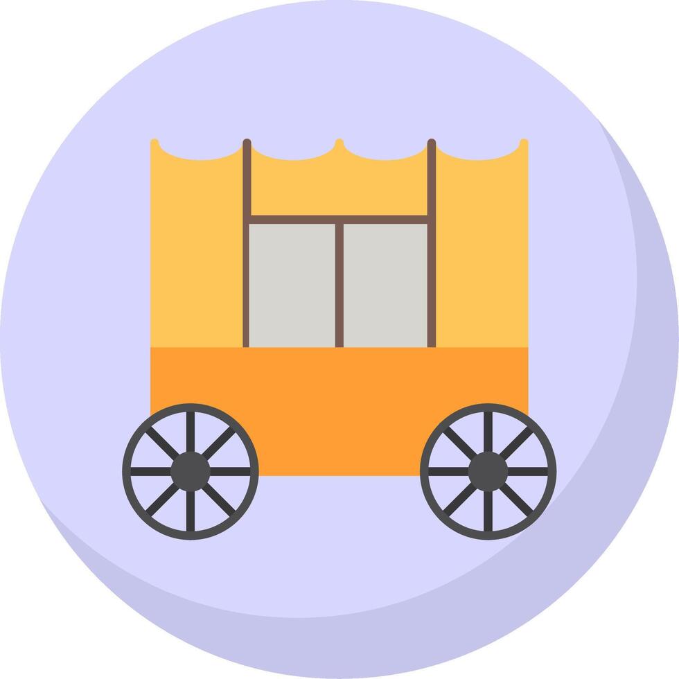 Carriage Flat Bubble Icon vector