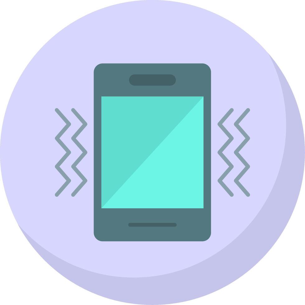 Vibration Flat Bubble Icon vector