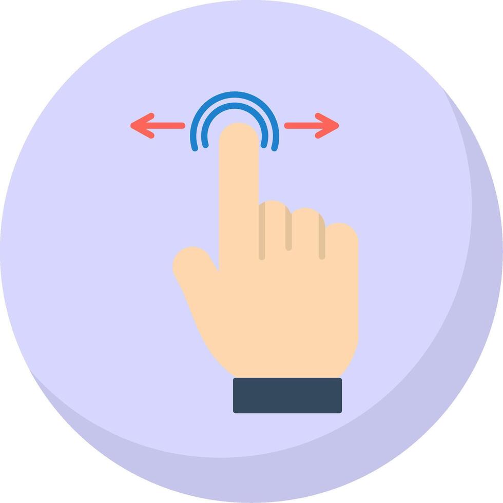 Swipe Flat Bubble Icon vector
