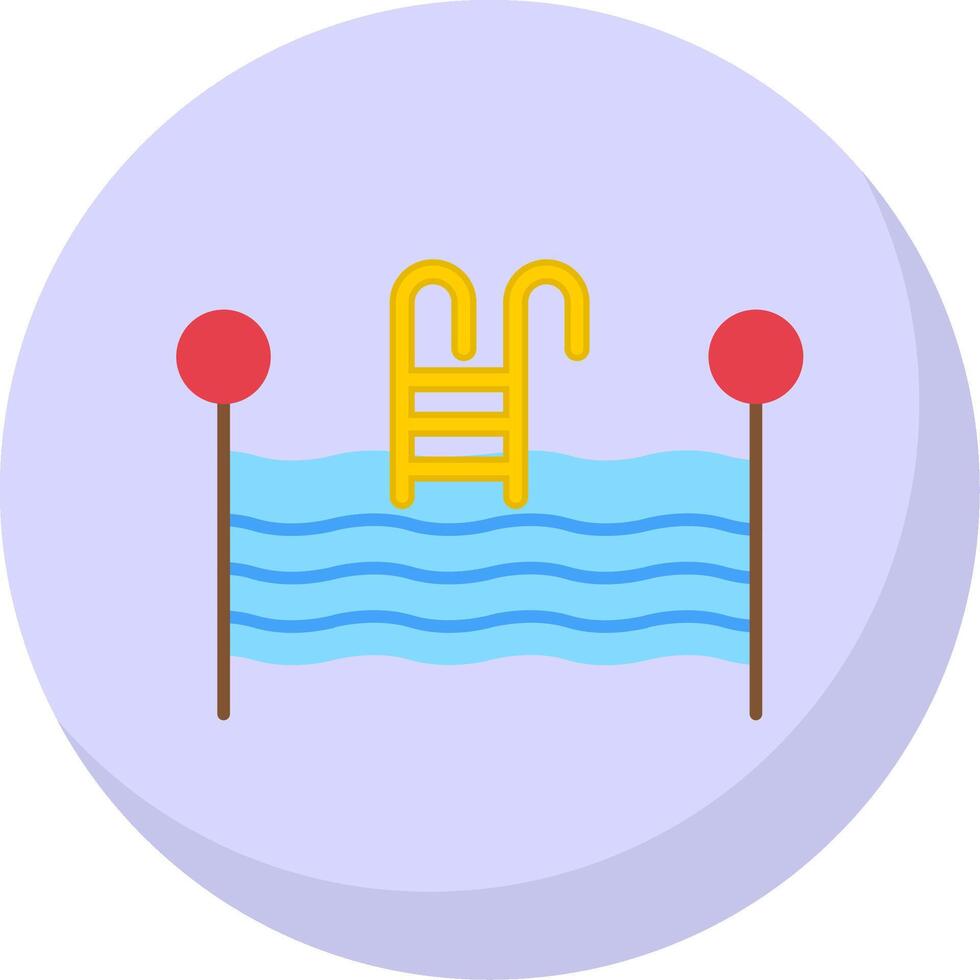 Swimming Pool Flat Bubble Icon vector