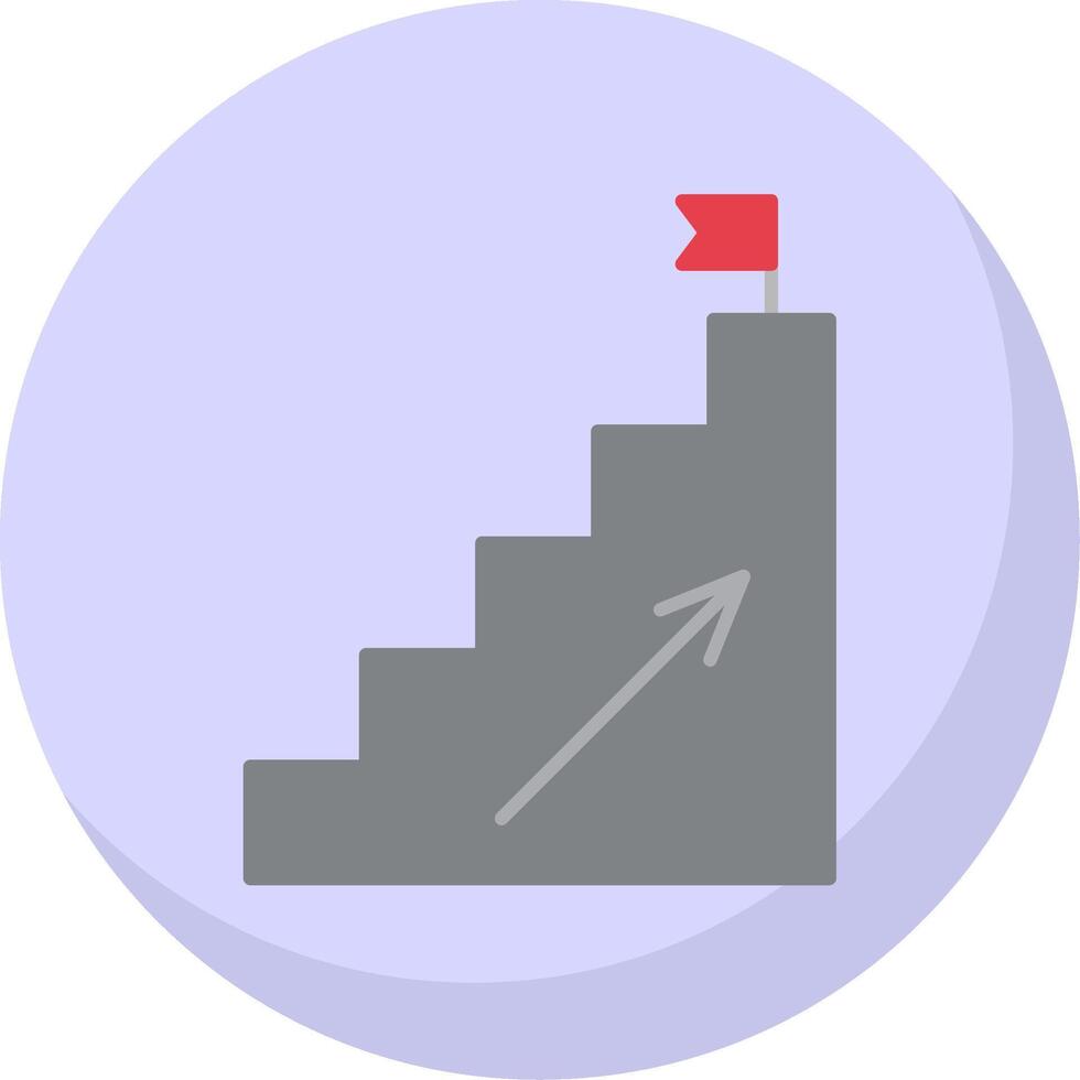Steps Flat Bubble Icon vector