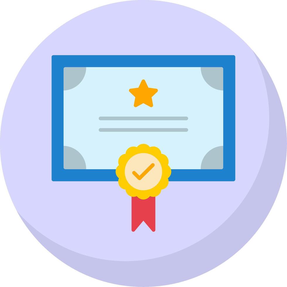 Qualify Flat Bubble Icon vector