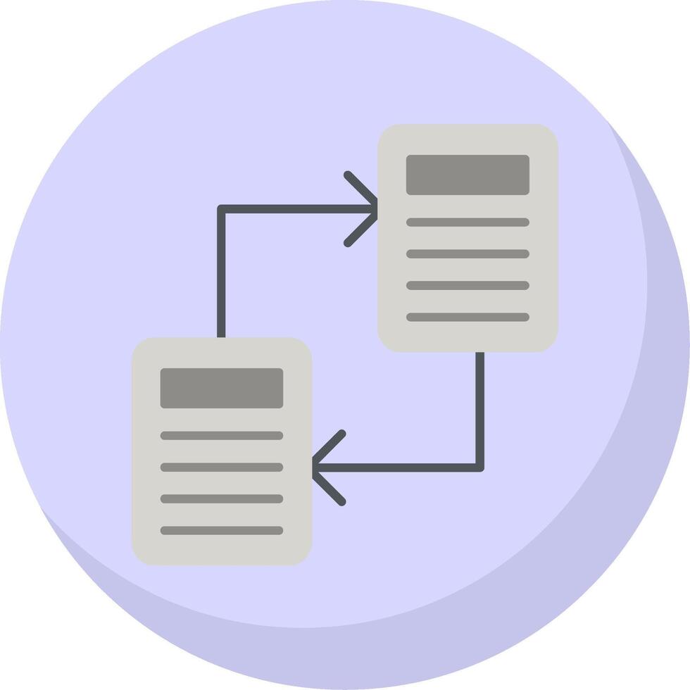 File Sharing Flat Bubble Icon vector