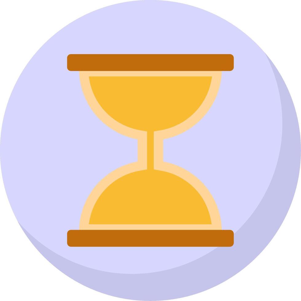 Hourglass Flat Bubble Icon vector