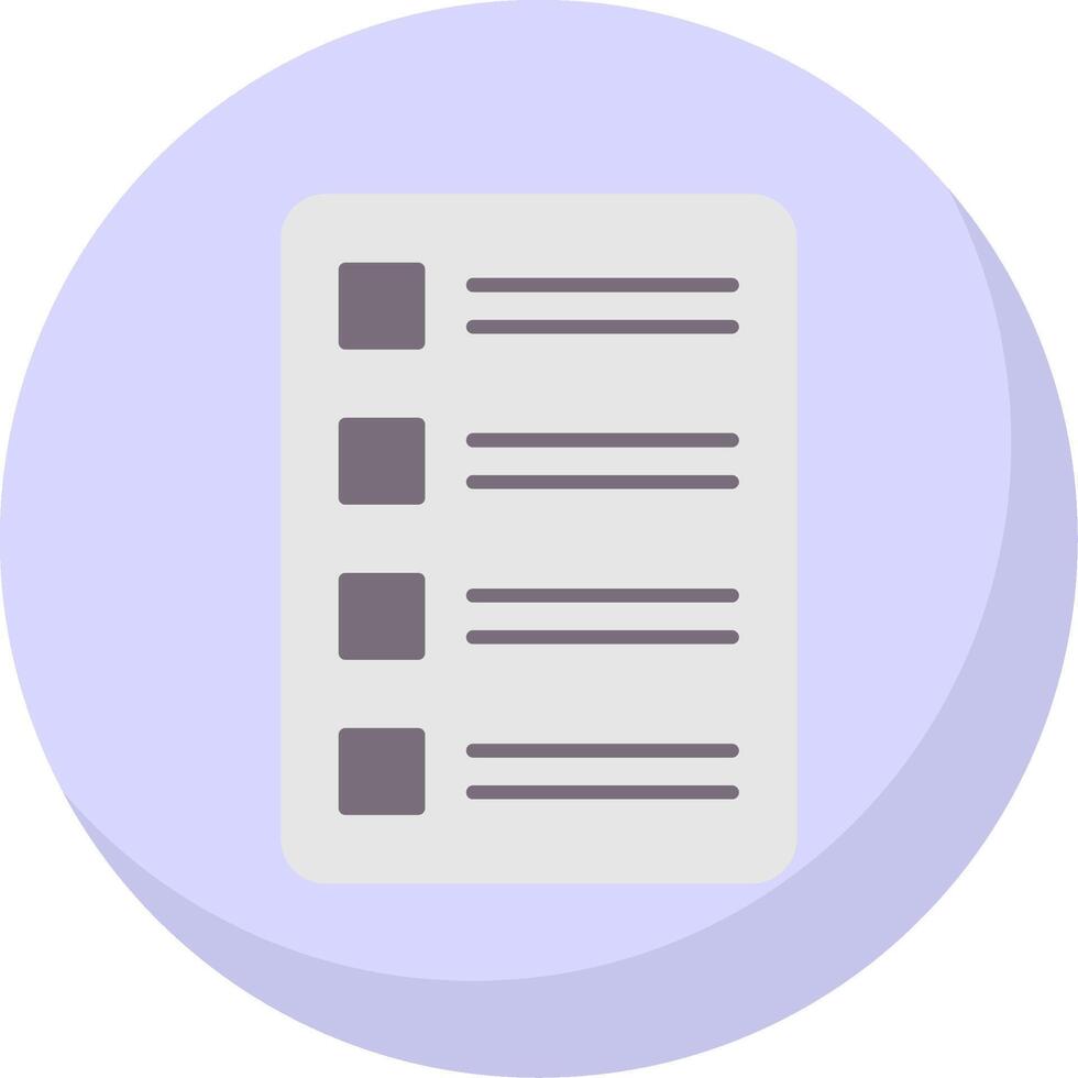 Task List Flat Bubble Icon vector