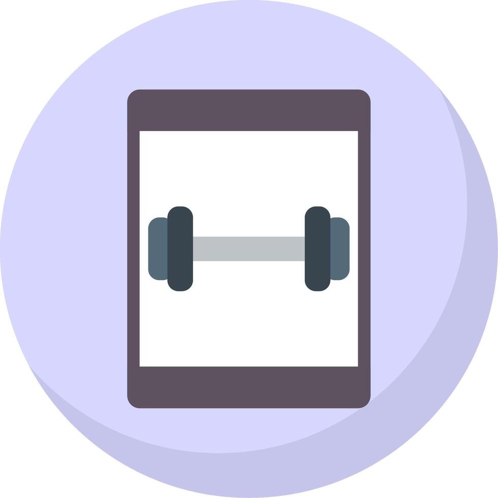 Online Workout Flat Bubble Icon vector