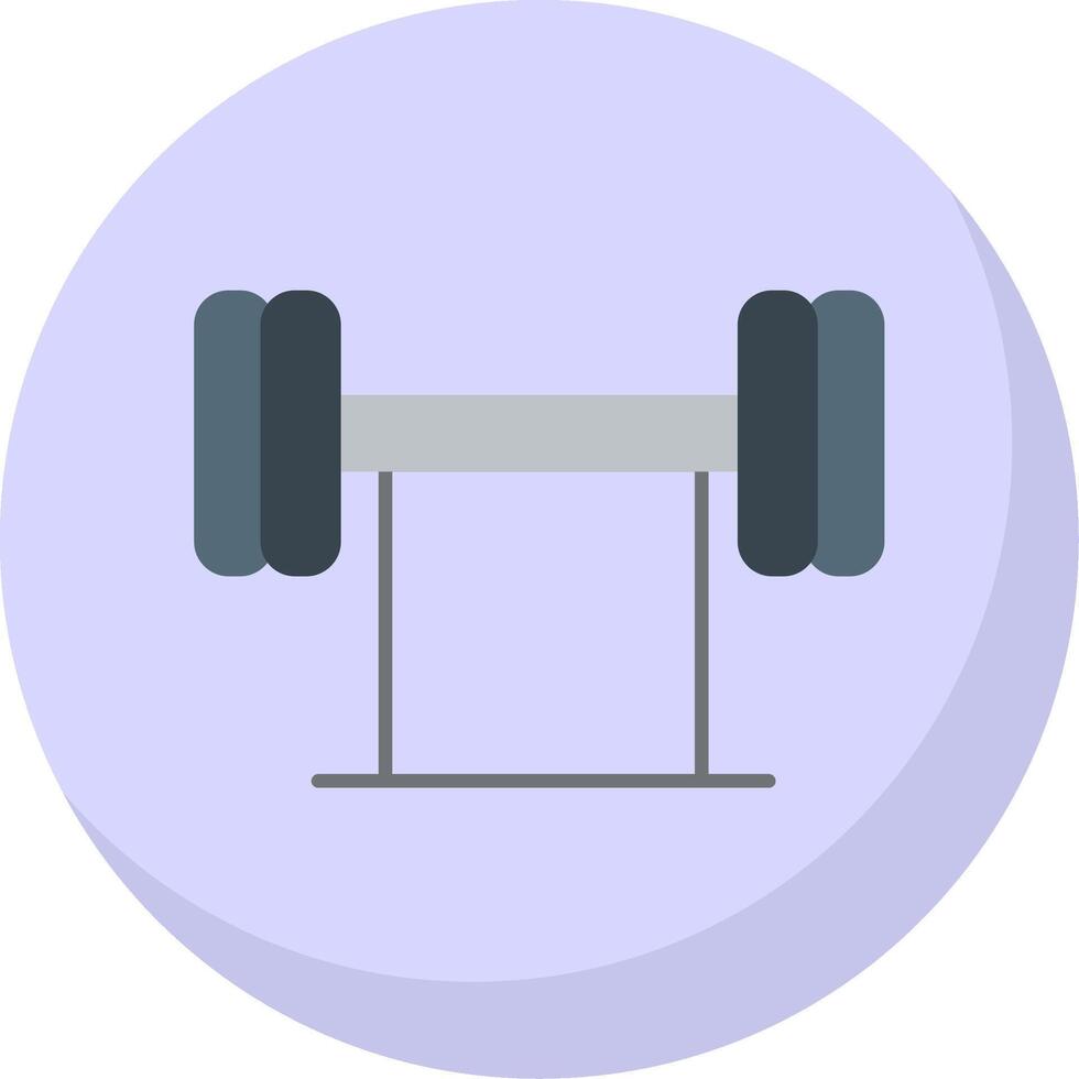 Barbell Flat Bubble Icon vector