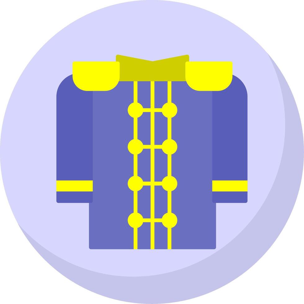 de marcha uniforme plano burbuja icono vector