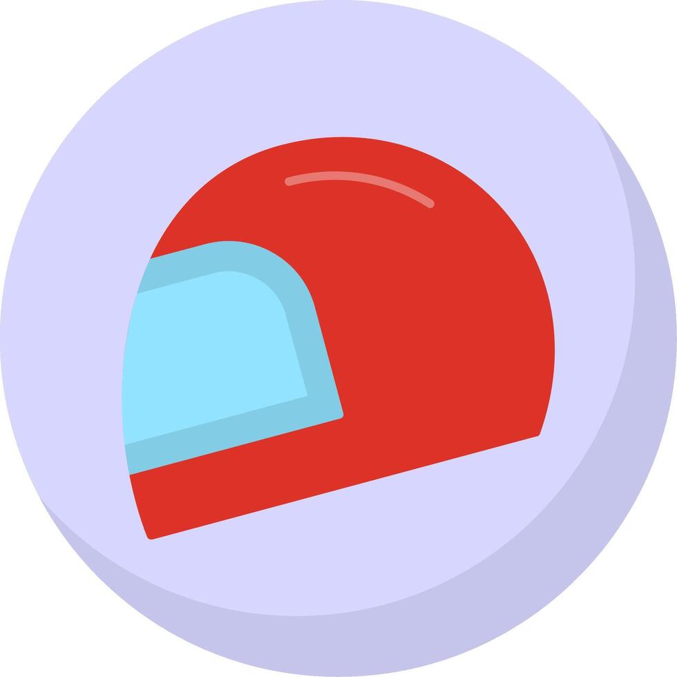 Helmet Flat Bubble Icon vector