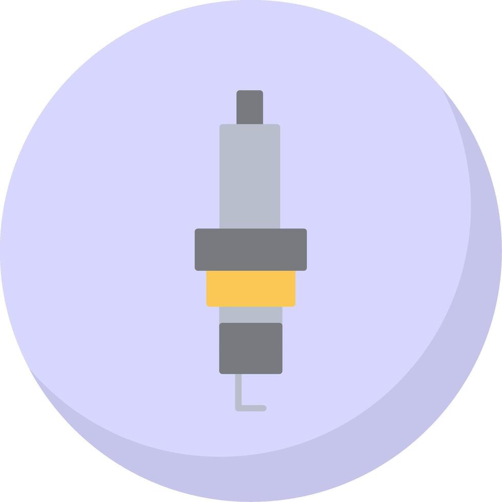 Spark Plug Flat Bubble Icon vector