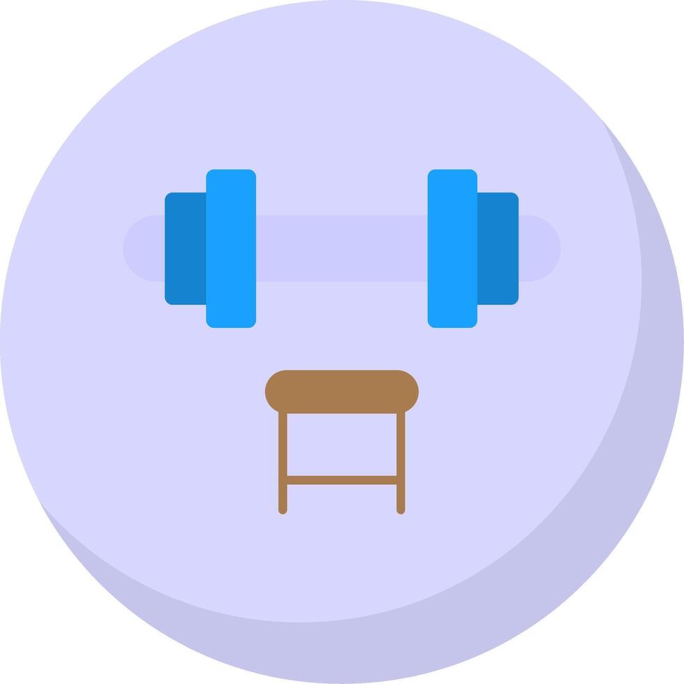 Dumbbell Flat Bubble Icon vector