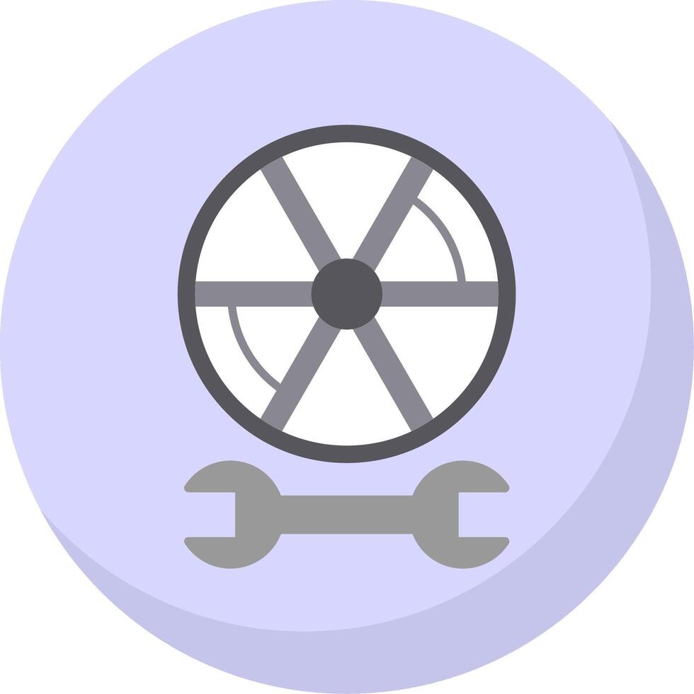 Tire Flat Bubble Icon vector