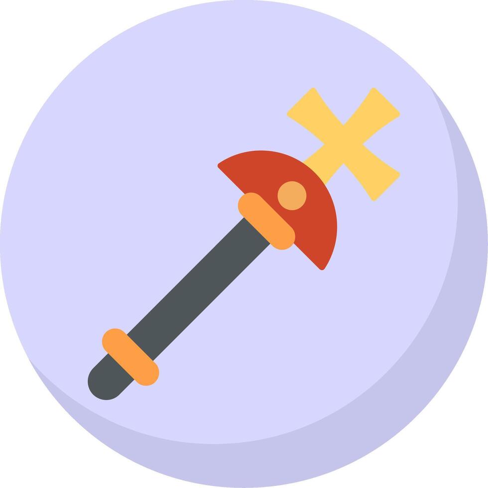 Scepter Flat Bubble Icon vector